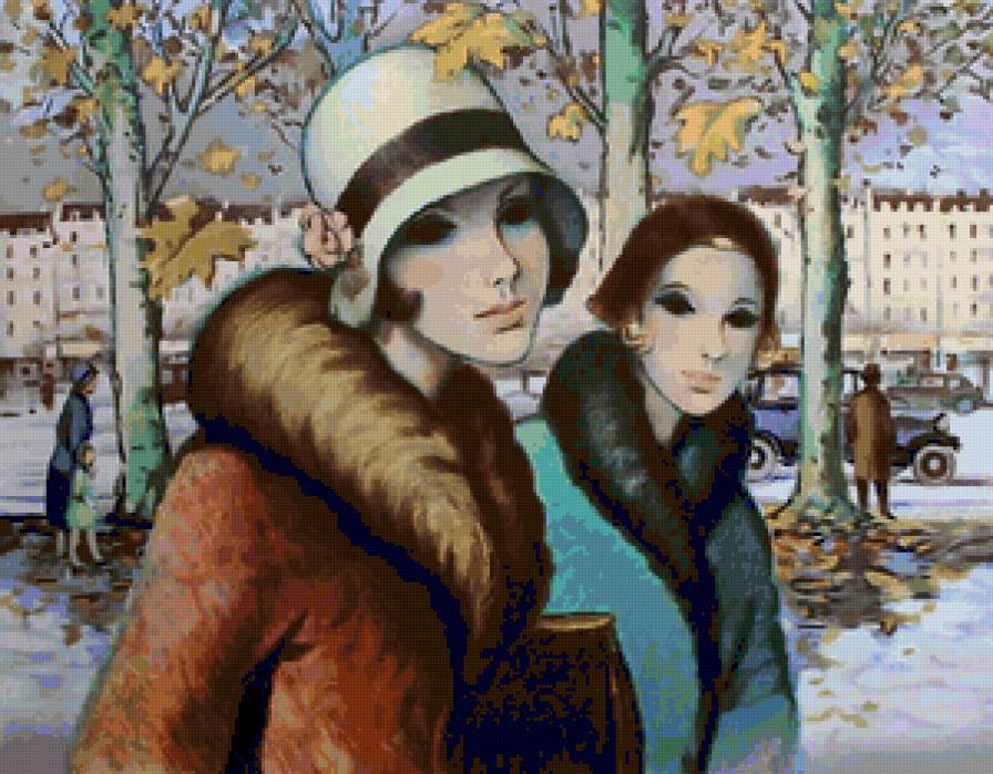 Ретро - женский образ, живопись, francois batet - предпросмотр