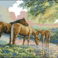 Схема вышивки «Лошади»