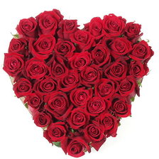 Оригинал схемы вышивки «сердце из роз» (№126504)