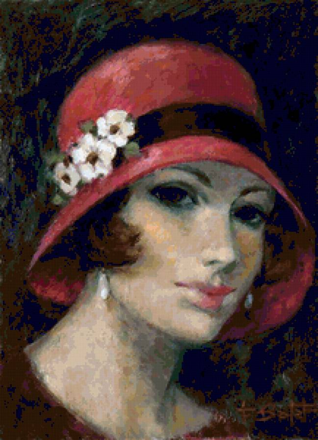 Ретро - женский образ, живопись, francois batet - предпросмотр