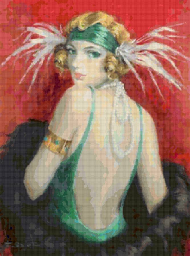 Ретро - живопись, женский образ, francois batet - предпросмотр