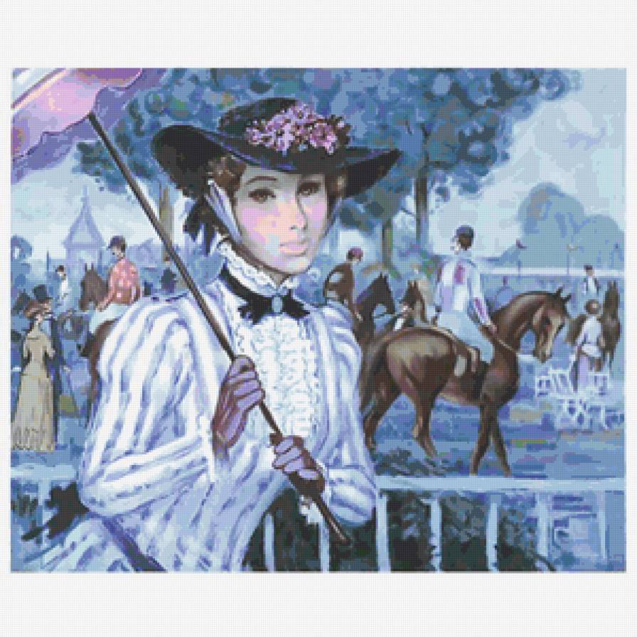 Ретро - живопись, женский образ, francois batet - предпросмотр