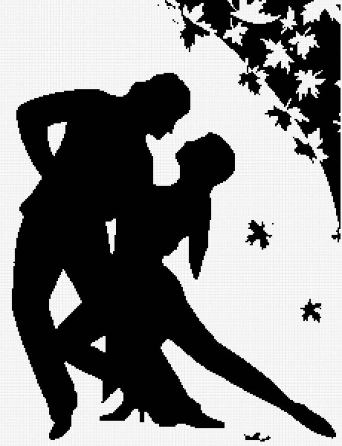 Пара - пара, монохром, танец - предпросмотр