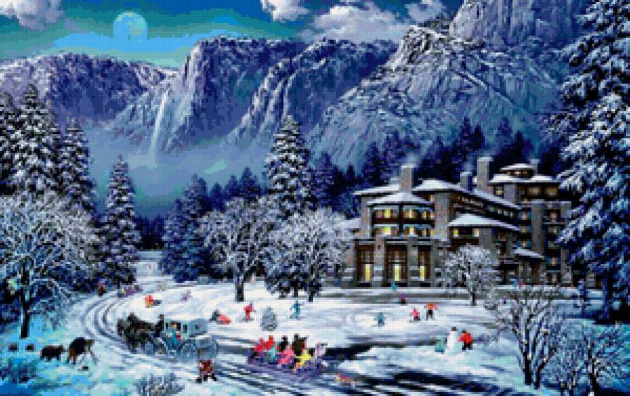 Зима - зима, пейзаж - предпросмотр