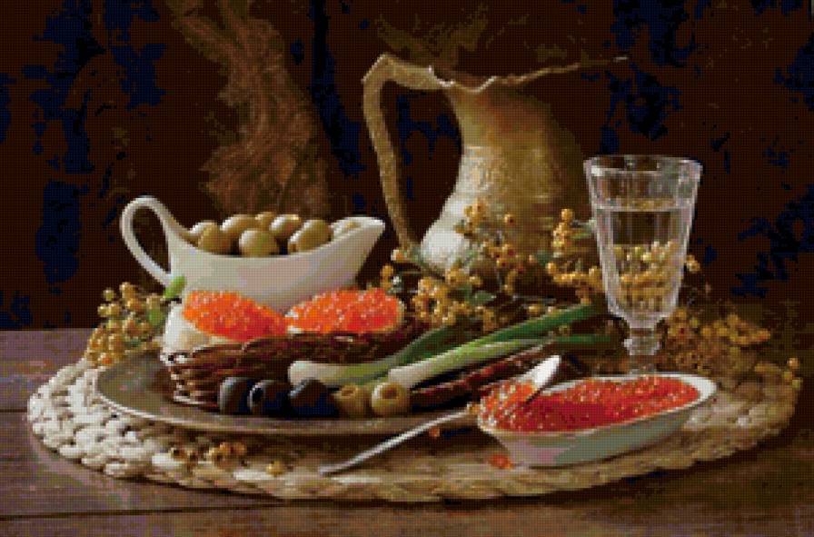 Для кухни - натюрморт, икра - предпросмотр