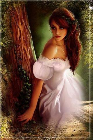 в лесу - девушка, природа, лес - оригинал