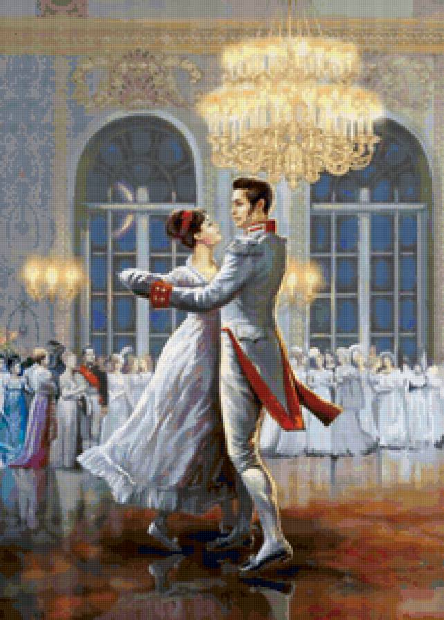 Бал Наташи Ростовой - люди, живопись, пара - предпросмотр