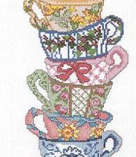 Схема вышивки «башня из чашек»