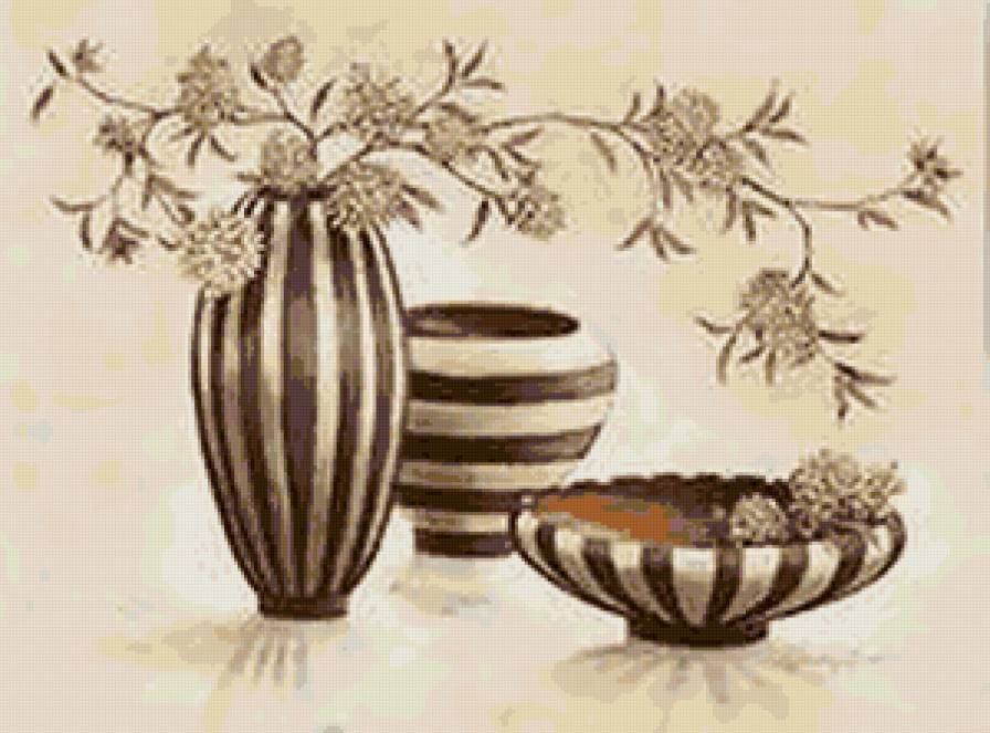 пано - цветы, ваза, для кухни - предпросмотр