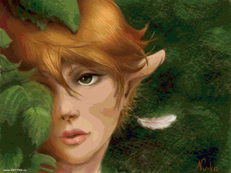 №128377 - лес, девушка, эльф - предпросмотр