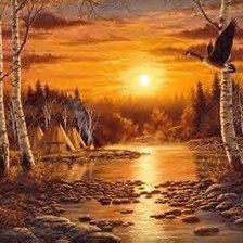 Схема вышивки «красивые закаты»