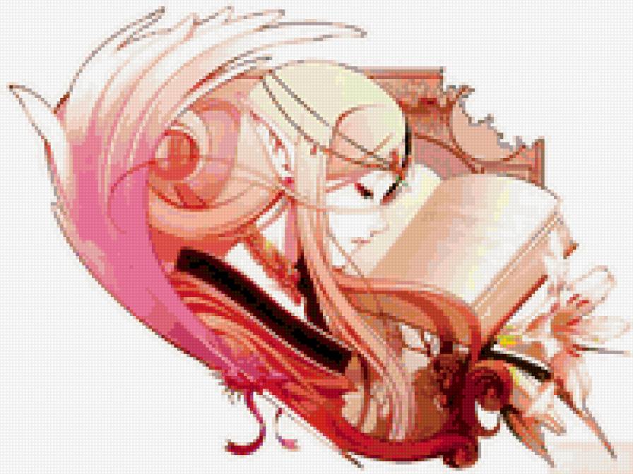 Девушка4 - книга, девушка, арт - предпросмотр