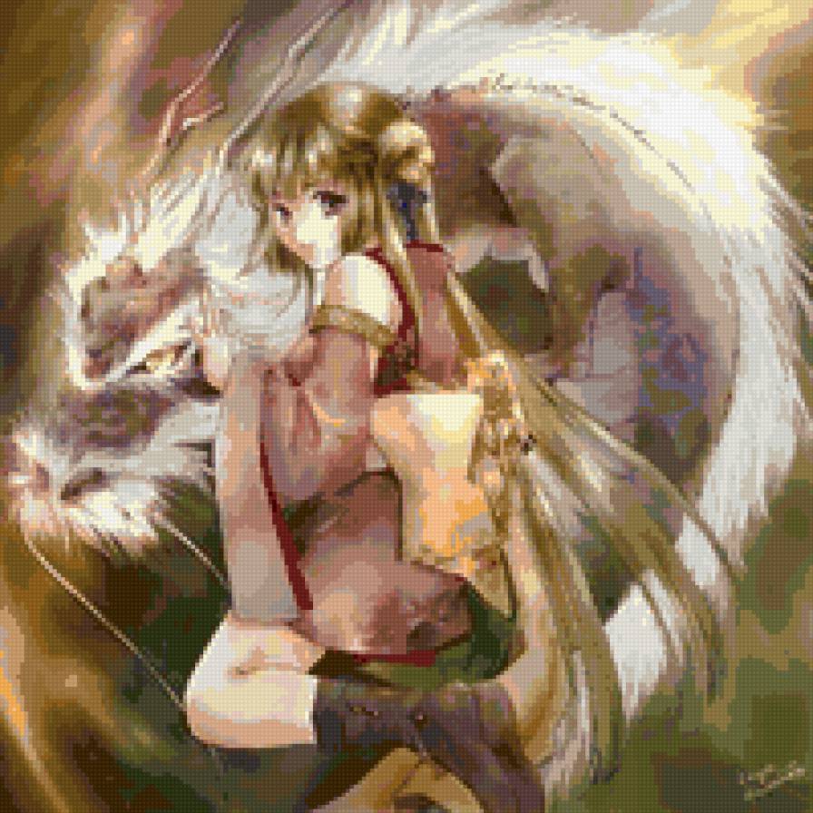 Девушка и дракон - девушка, аниме, дракон - предпросмотр