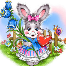 Схема вышивки «Зайка»