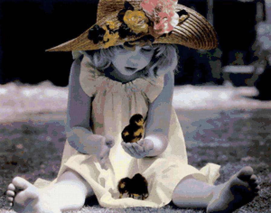 Девочка и утята - предпросмотр