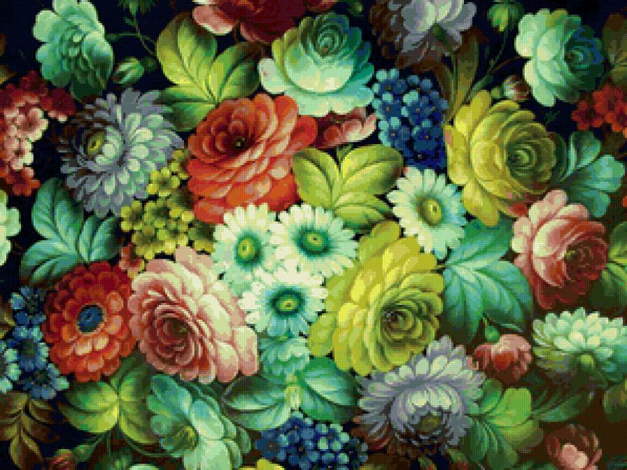 орнамент - жостовский узор - предпросмотр