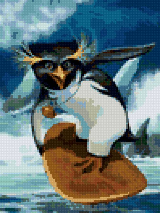 пингвин - детское, мультик, пингвин, дайвинг - предпросмотр