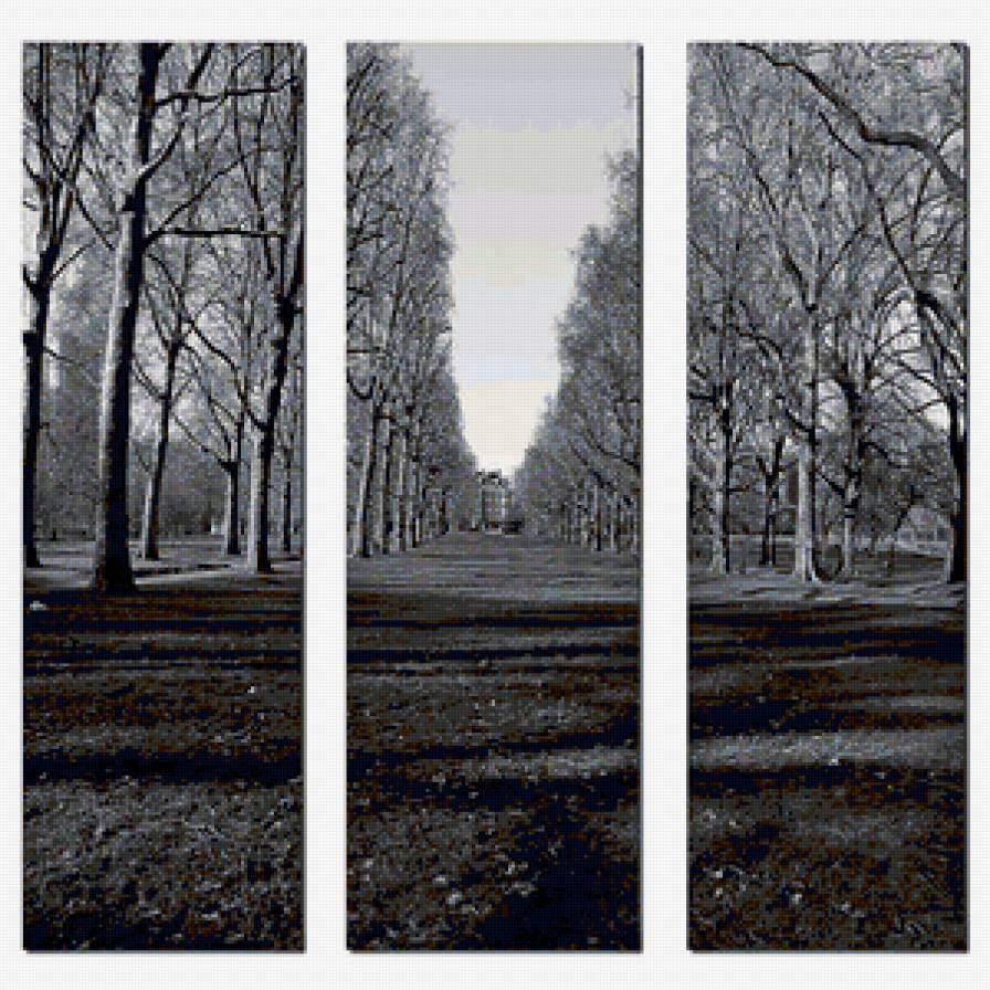 Пейзаж - пейзаж, живопись, триптих - предпросмотр
