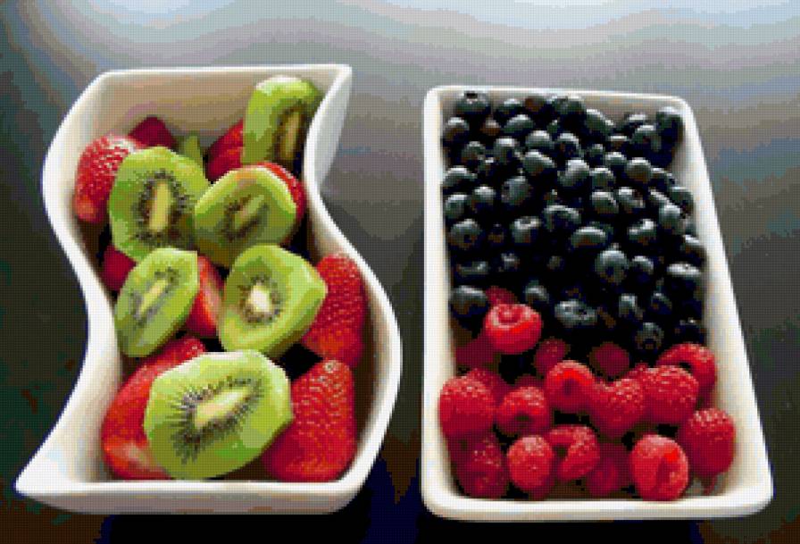 Серия "Кухня" - кухня, киви, клубника, малина - предпросмотр