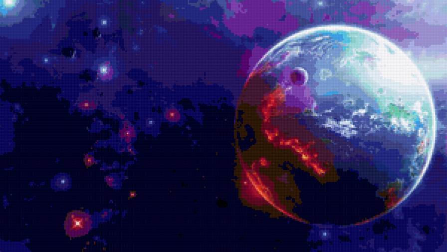 Серия "Планета" - планета, звезды, космос, земля - предпросмотр