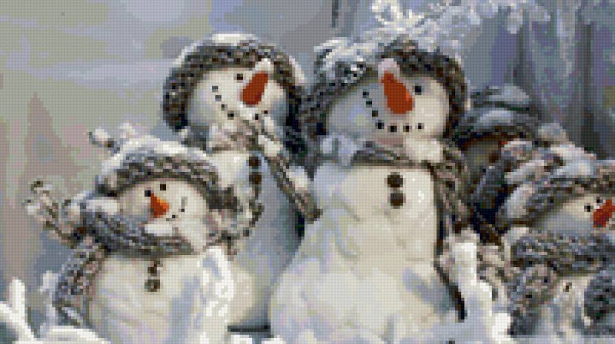 happy snowmen - предпросмотр