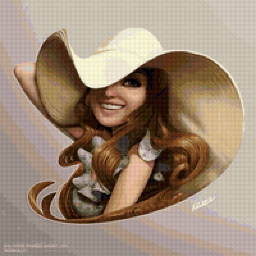 Девушка в шляпе - лицо, девушка - предпросмотр