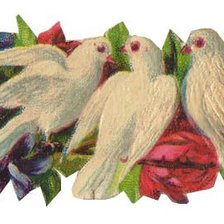 Схема вышивки «голуби»