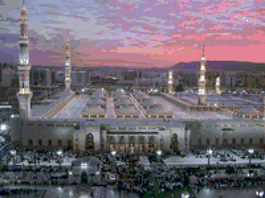 Масджид Аль-Харам(закат) - хадж, вечер, мечеть, мекка, аллах, ислам, закат - предпросмотр
