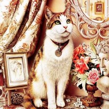 Схема вышивки «Кошка»