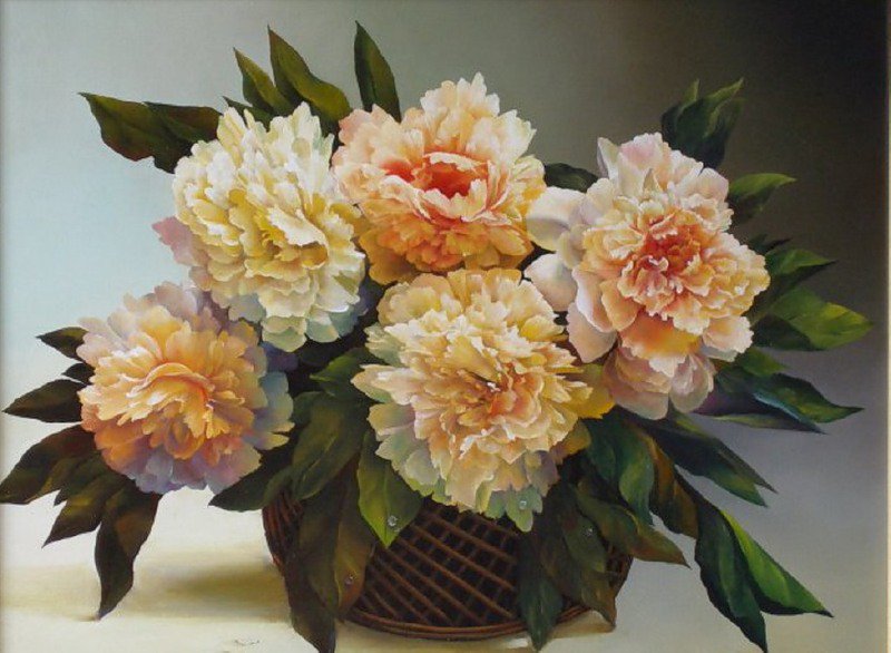 Пионы кремовые - цветы, аромат, пионы, весна - оригинал