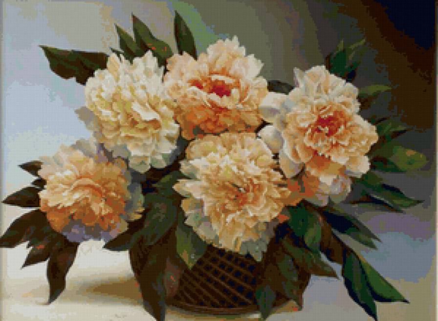 Пионы кремовые - весна, цветы, пионы, аромат - предпросмотр