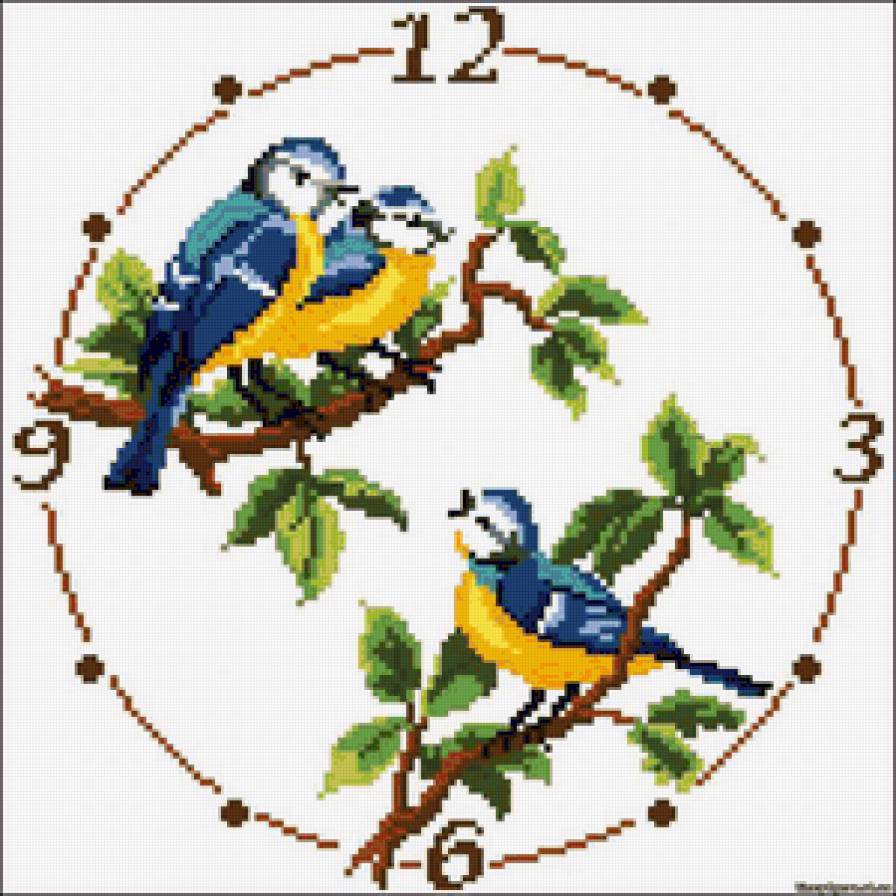 синички - часы, синицы, птицы - предпросмотр