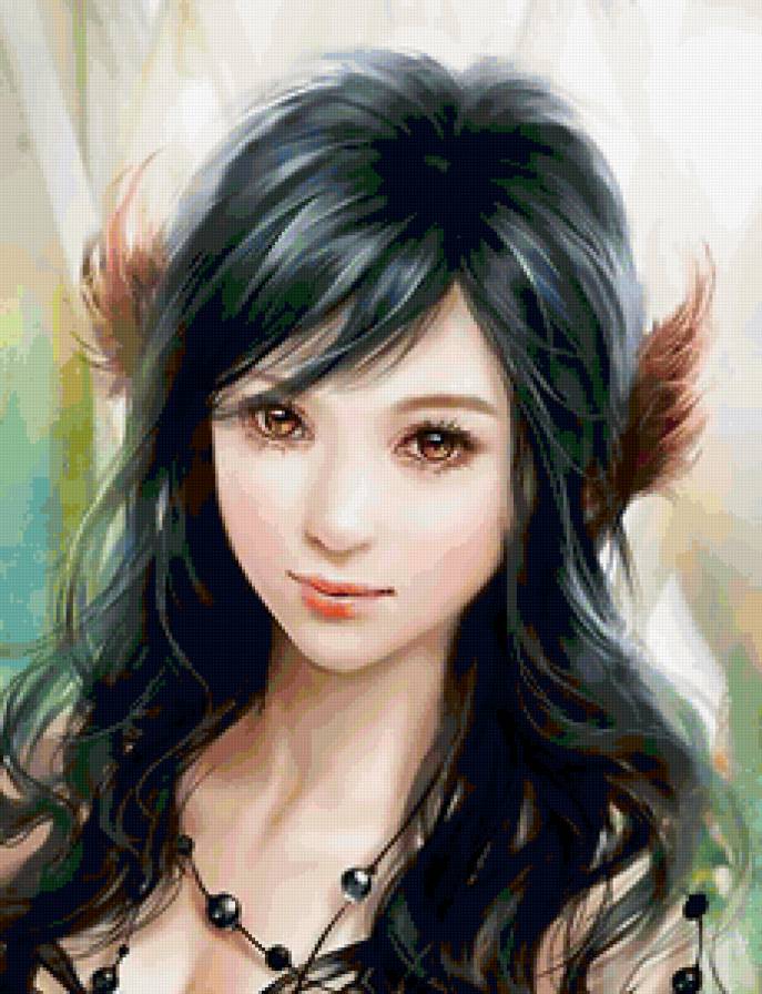 Красивые арты разных художников - люди, фэнтези, девушка - предпросмотр