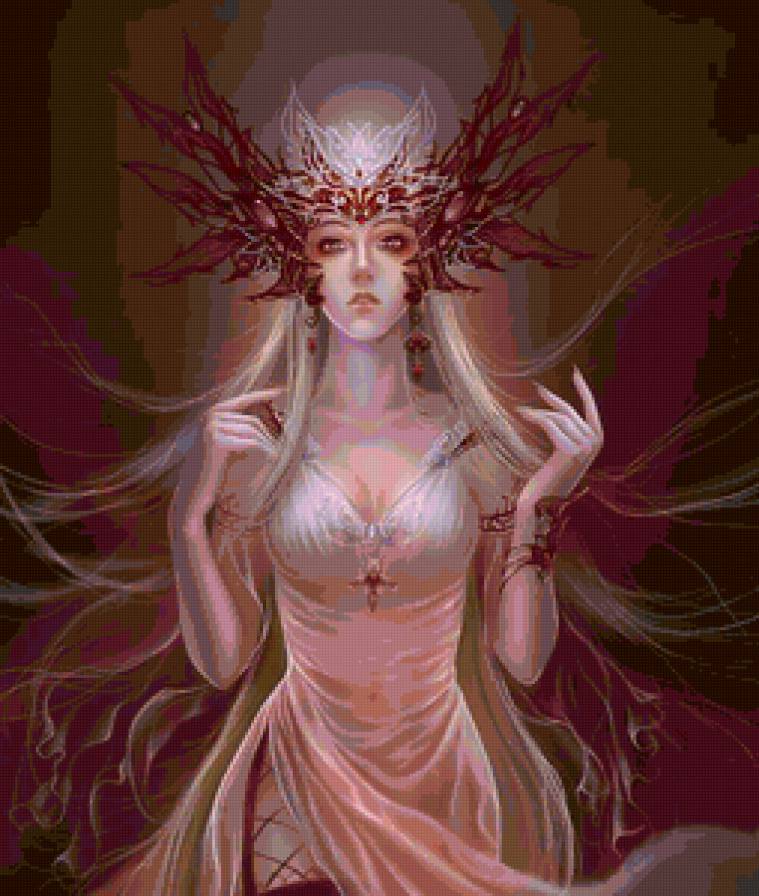 Красивые арты разных художников - фэнтези, девушка, люди, магия - предпросмотр