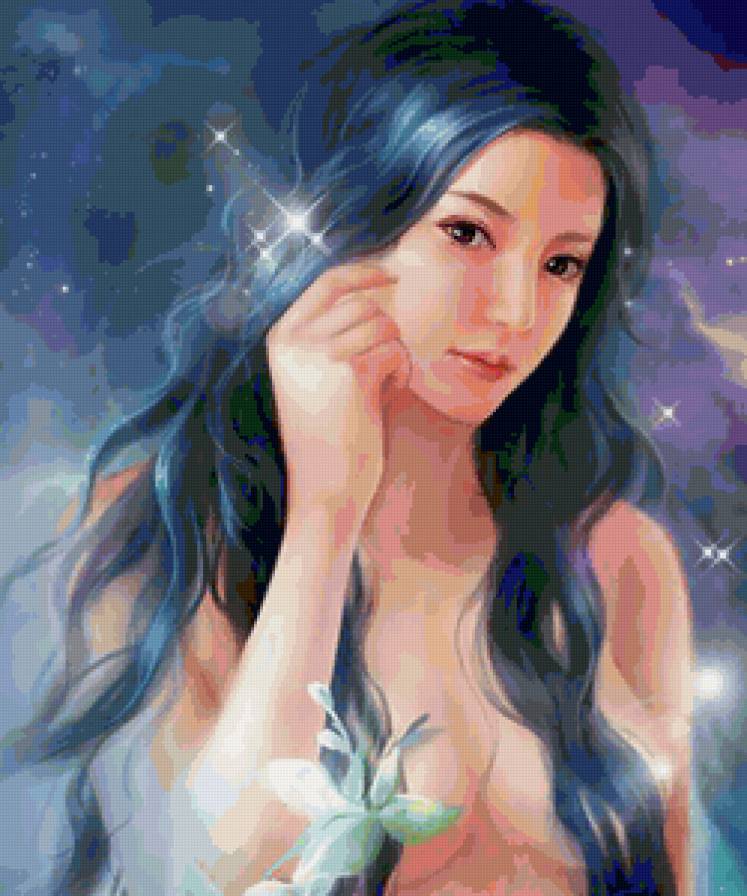 Красивые арты разных художников - девушка, люди, восток, цветы, фэнтези - предпросмотр