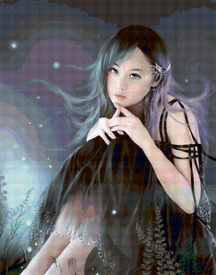 Красивые арты разных художников - люди, восток, девушка - предпросмотр