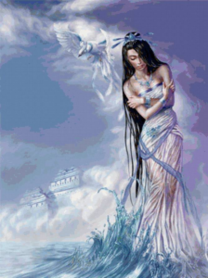 Красивые арты разных художников - птицы, вода, фэнтези, девушка, люди - предпросмотр