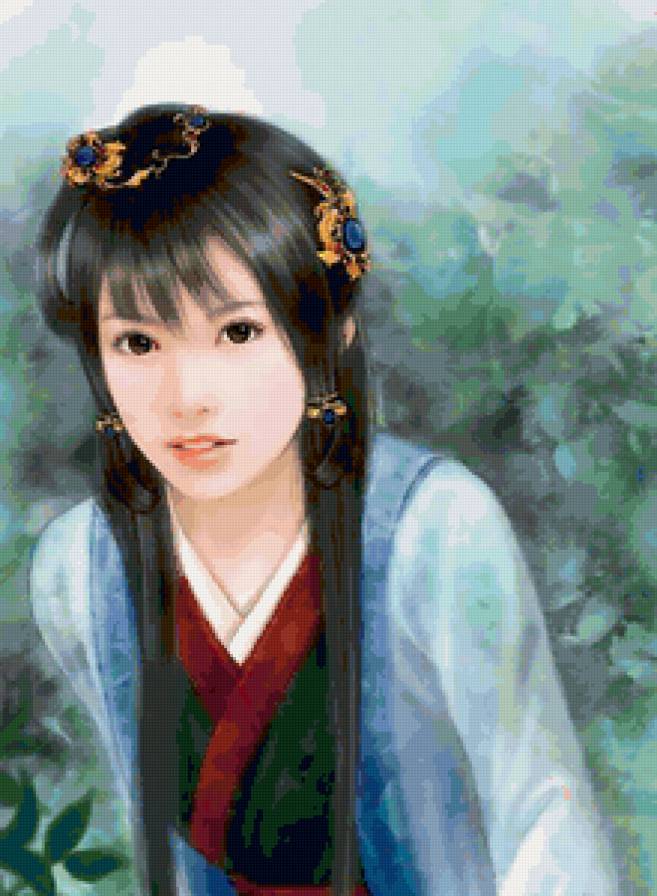 Красивые арты разных художников - люди, восток, девушка - предпросмотр