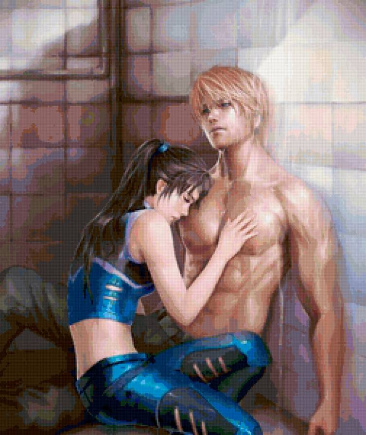 Красивые арты разных художников - девушка, парень, любовь, люди - предпросмотр