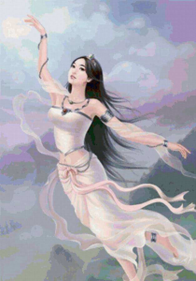 Красивые арты разных художников - восток, люди, девушка - предпросмотр