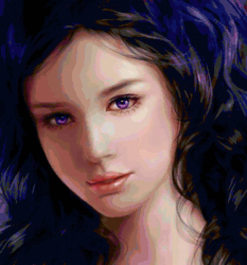 Красивые арты разных художников - девушка, люди - предпросмотр