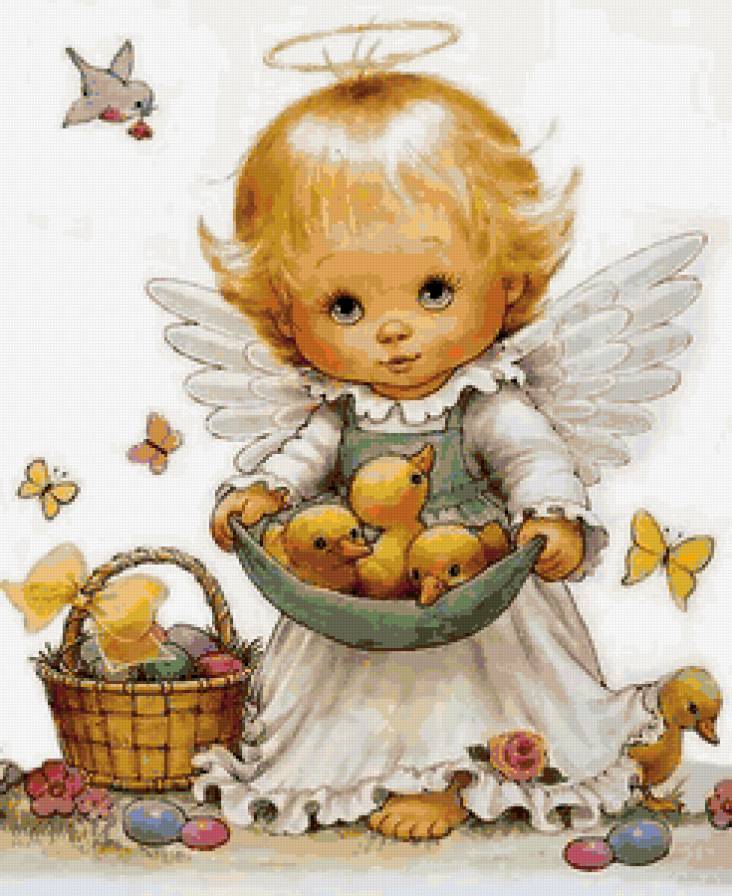 ангел с цыплятами - предпросмотр