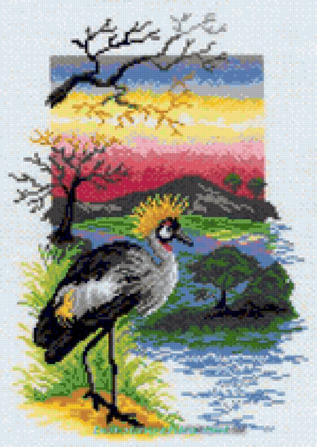 №131681 - птицы, пейзаж, животные - предпросмотр