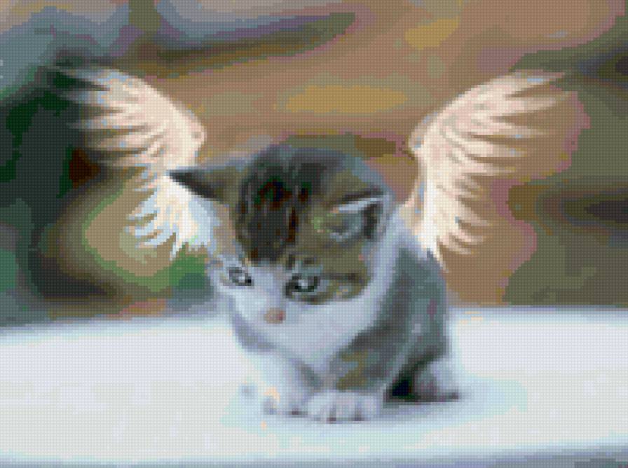 Котик-ангелочек - предпросмотр