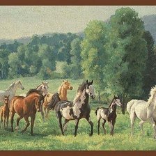 Оригинал схемы вышивки «лошади» (№131899)