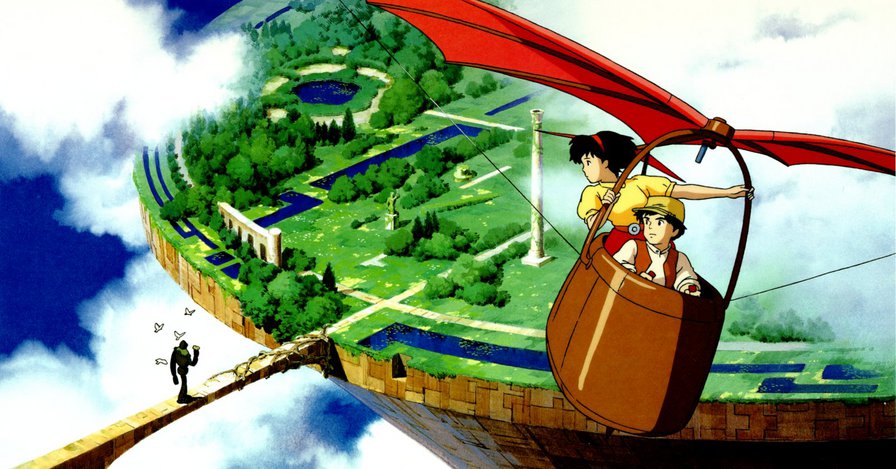 Кадр из мультфильма "Небесный замок Лапута" - персонаж, девочка, девушка, аниме, герой, мультфильм - оригинал