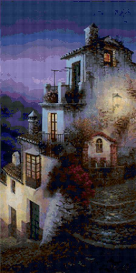 Ночь - luis romero, живопись - предпросмотр