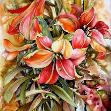 Схема вышивки «лилии»