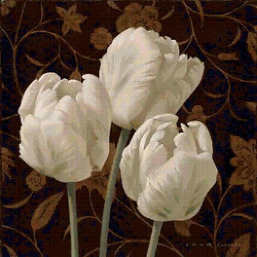 Подушка"Цветы" - подушка, цветы, живопись - предпросмотр