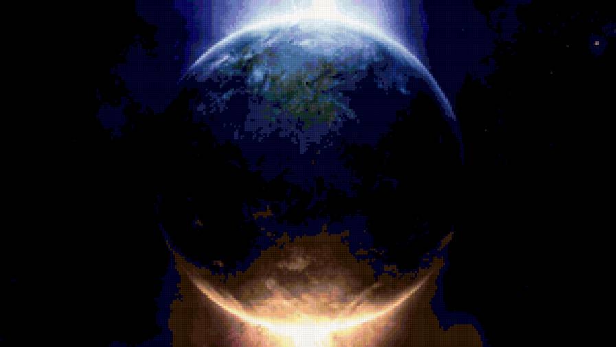 Серия "Планета" - планета, звезды, земля, космос - предпросмотр